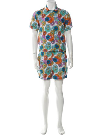 Vilebrequin Linen Floral Print Pajama Set