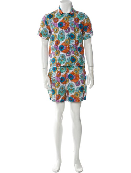 Vilebrequin Linen Floral Print Pajama Set