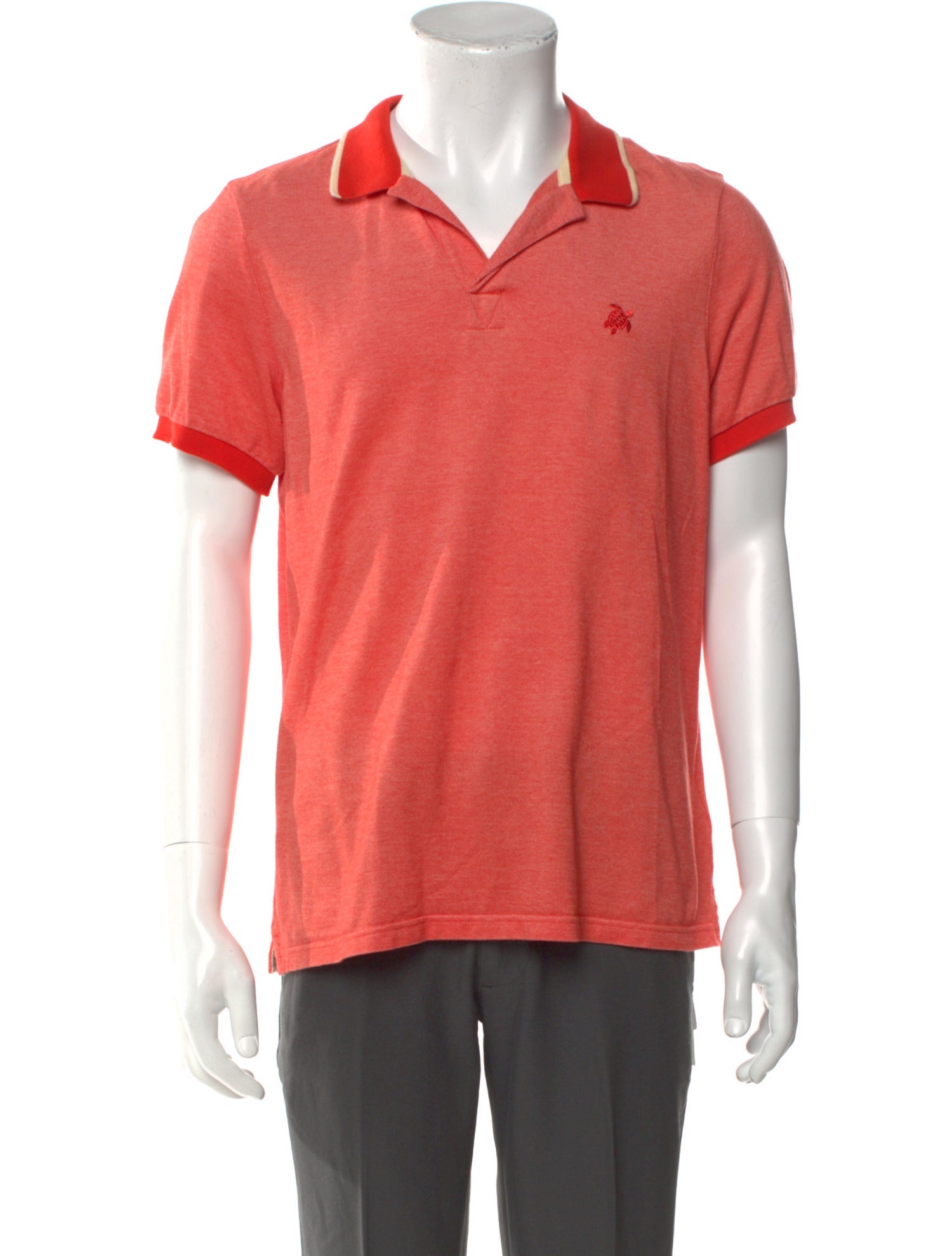 Vilebrequin V-Neck Short Sleeve Polo Shirt