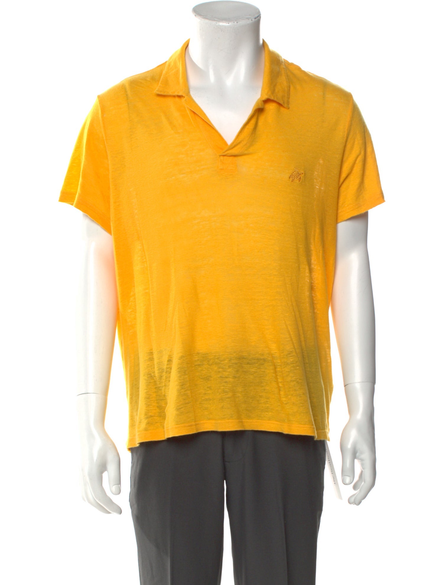 Vilebrequin Linen V-Neck Polo Shirt