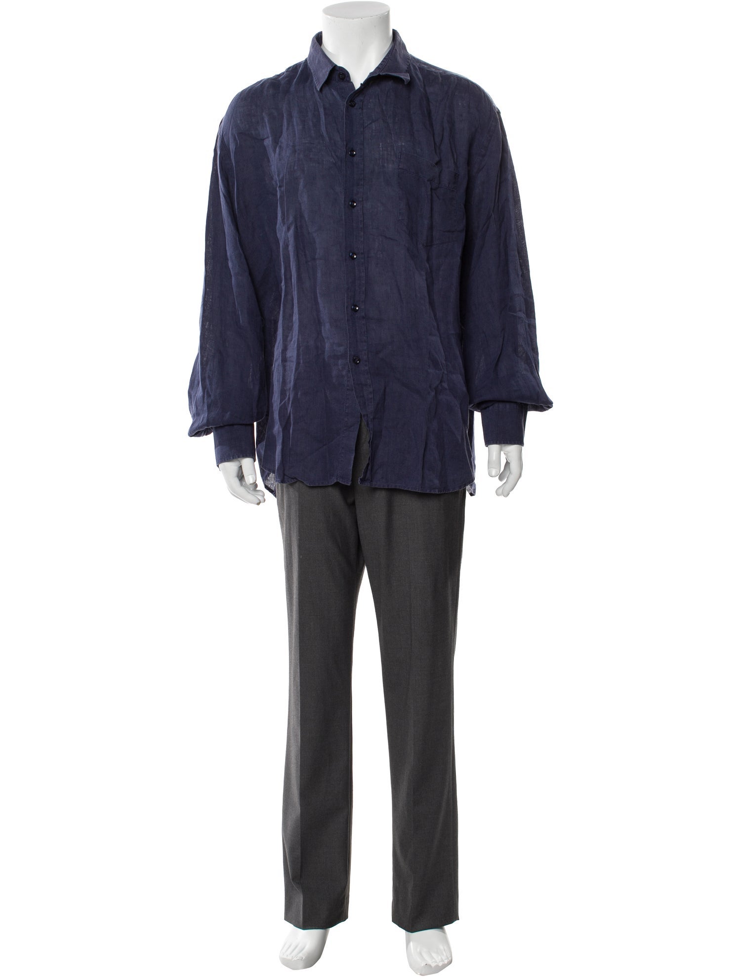 Vilebrequin Linen Long Sleeve Dress Shirt