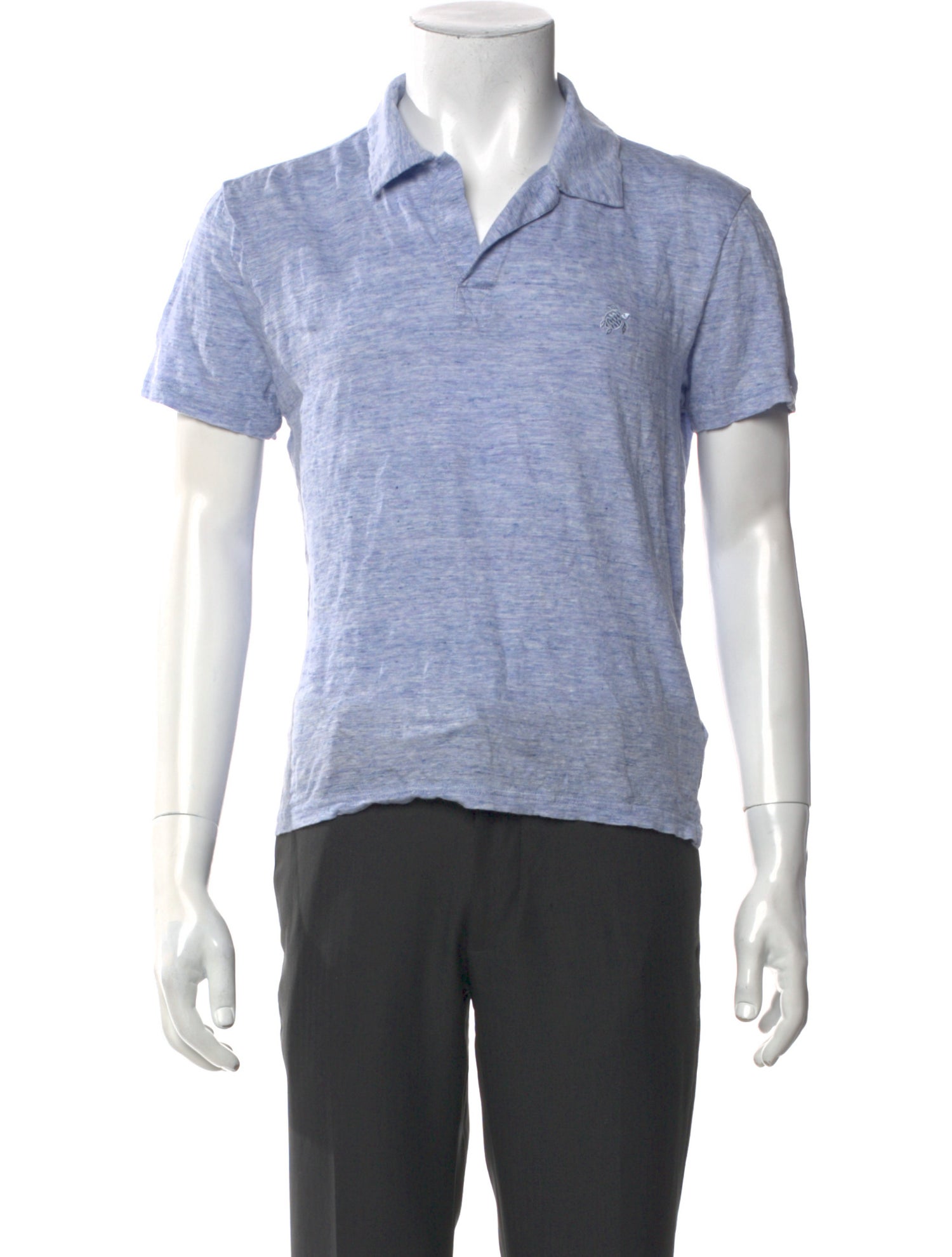 Vilebrequin Linen V-Neck Polo Shirt