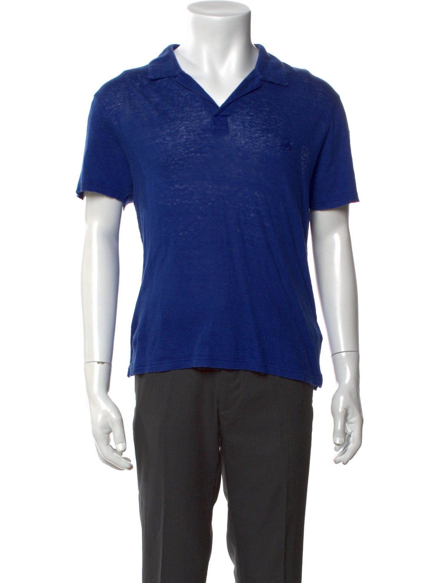 Vilebrequin Linen V-Neck Polo Shirt