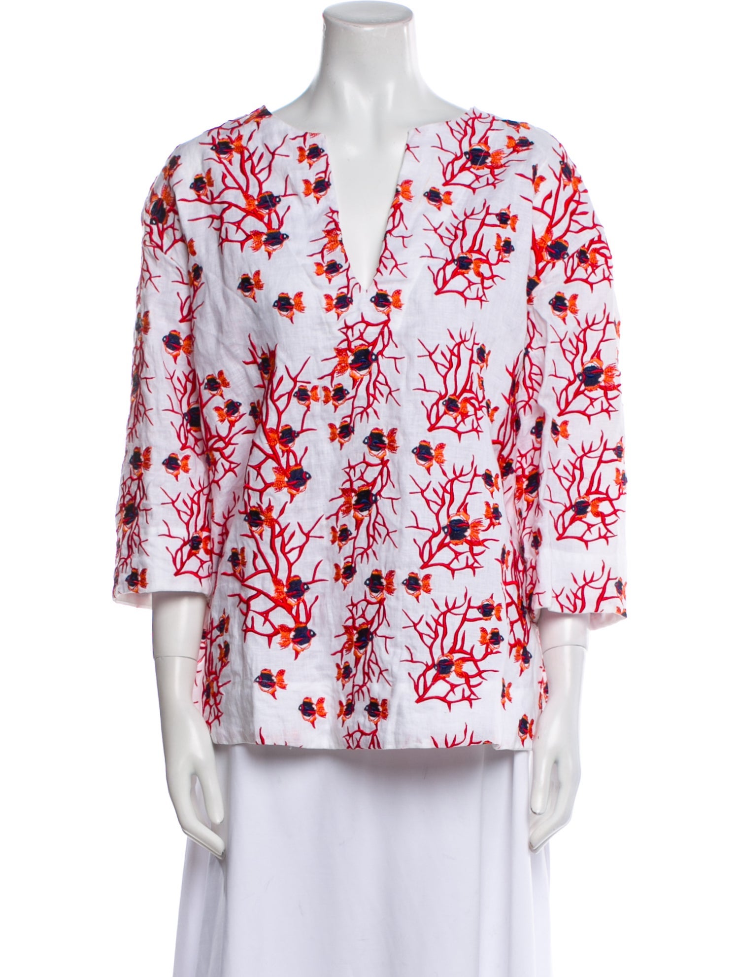 Vilebrequin Linen Floral Print Tunic