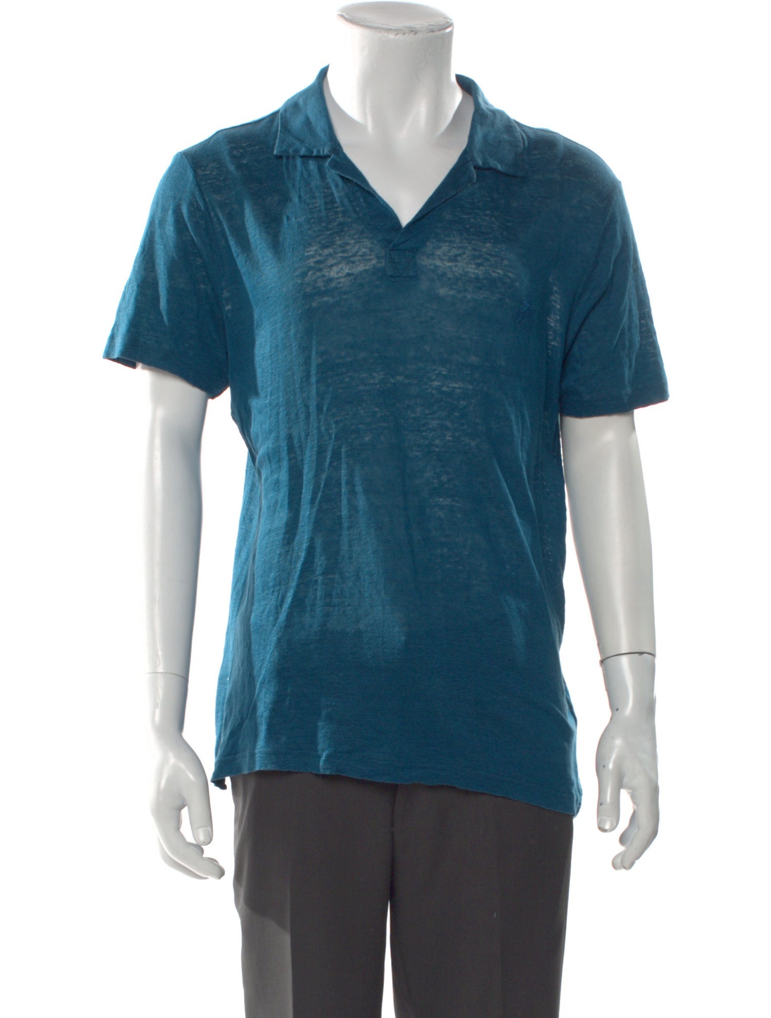 Vilebrequin Linen V-Neck Polo Shirt