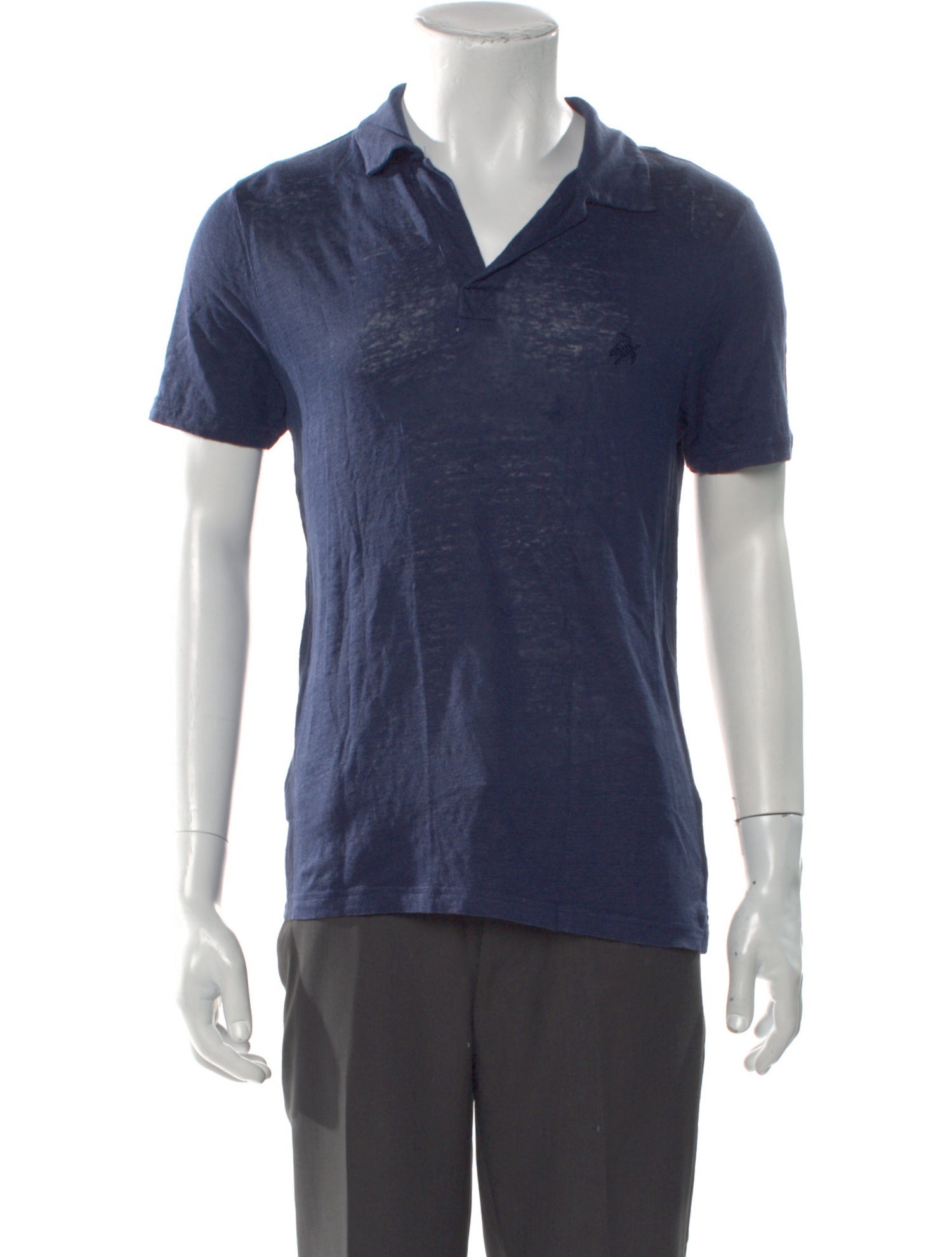 Vilebrequin Linen V-Neck Polo Shirt