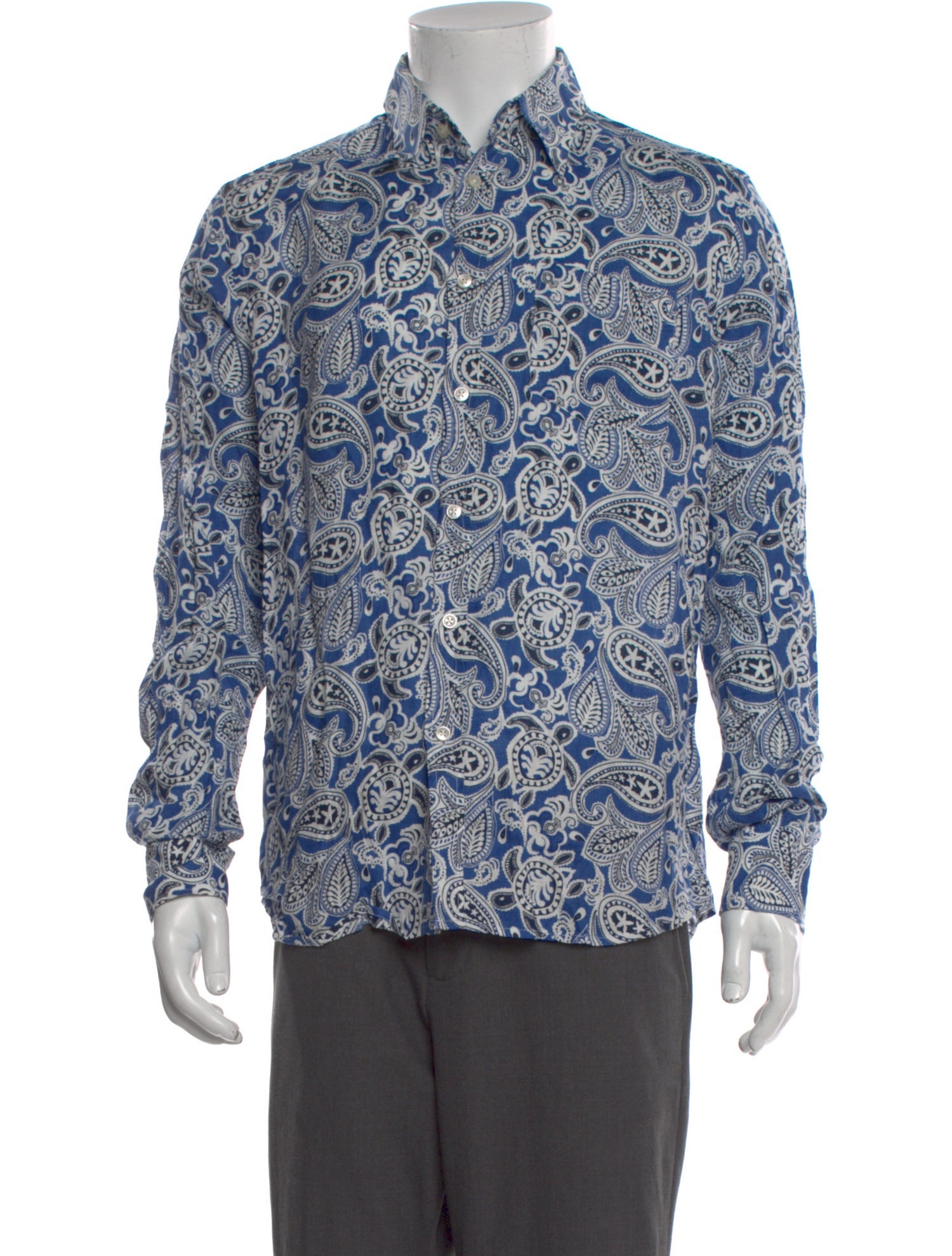 Vilebrequin Linen Paisley Print Shirt
