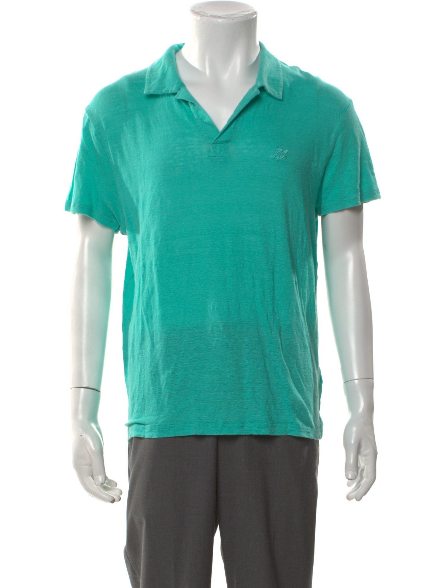 Vilebrequin Linen V-Neck Polo Shirt