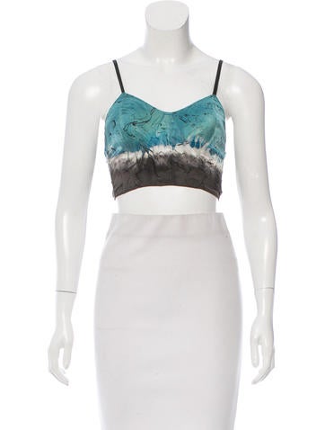 Vivien Ramsay Silk Abstract Print Bralette w/ Tags