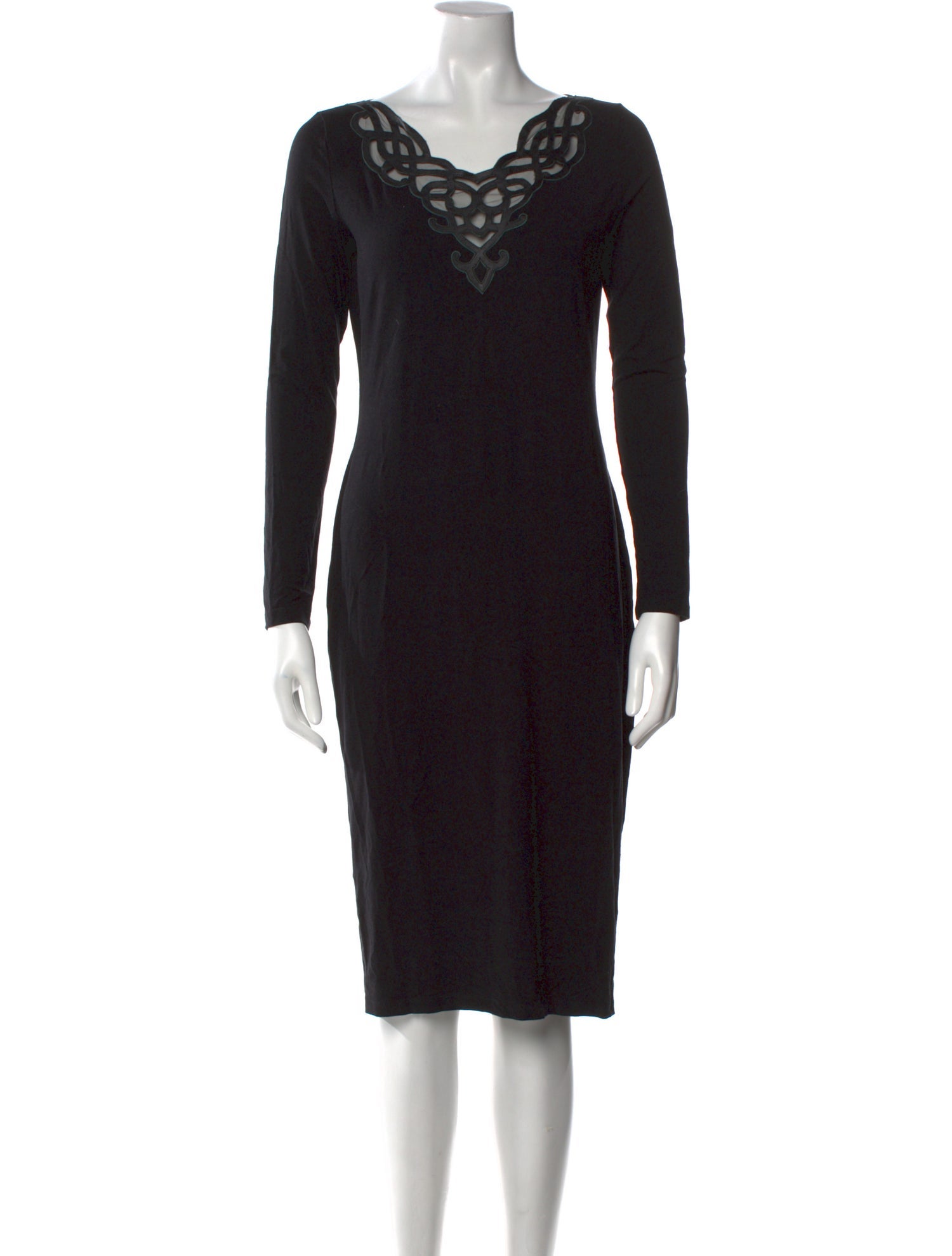 Vivien Ramsay Cowl Neck Midi Length Dress