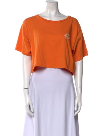 Visitor On Earth Bateau Neckline Short Sleeve Crop Top