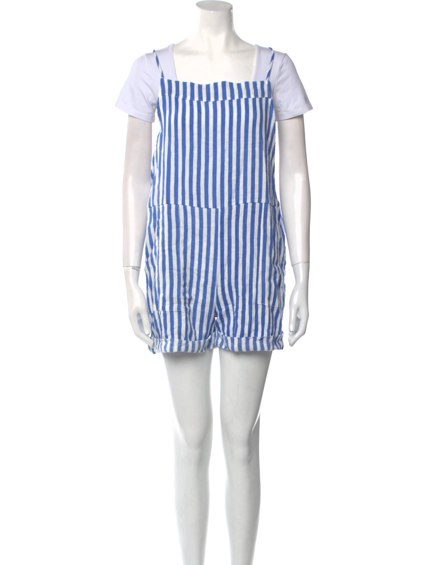 Vitamin A Linen Striped Romper