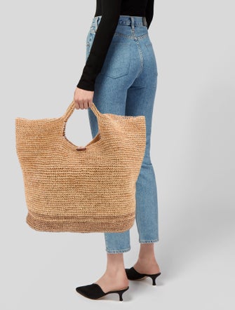 Vitamin A Raffia Bucket Bag