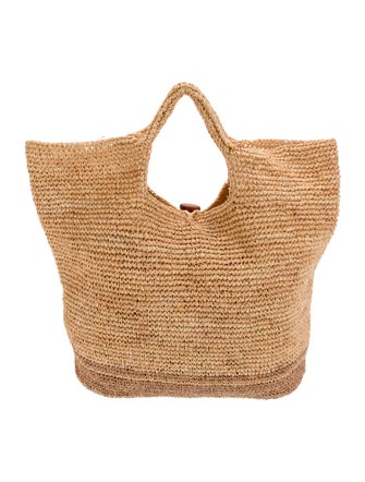 Vitamin A Raffia Bucket Bag