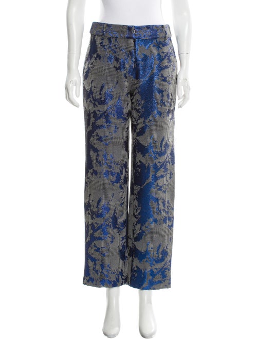 Vivienne Hu Metallic Mid-Rise Pants Grey