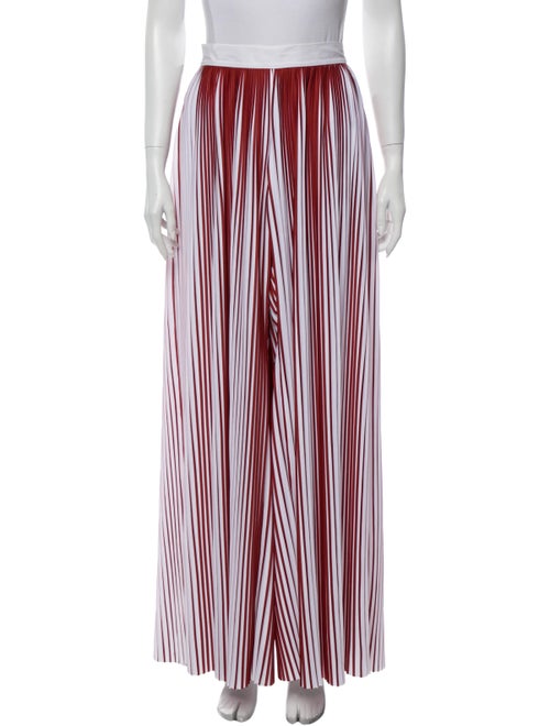 Vivienne Hu Striped Wide Leg Pants Red