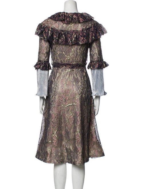 Vivienne Hu Printed Midi Length Dress