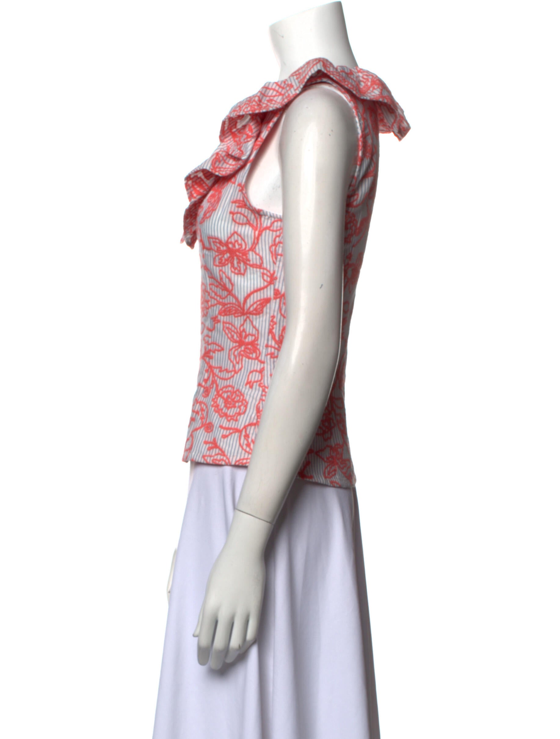 Vivienne Hu Printed V-Neck Top