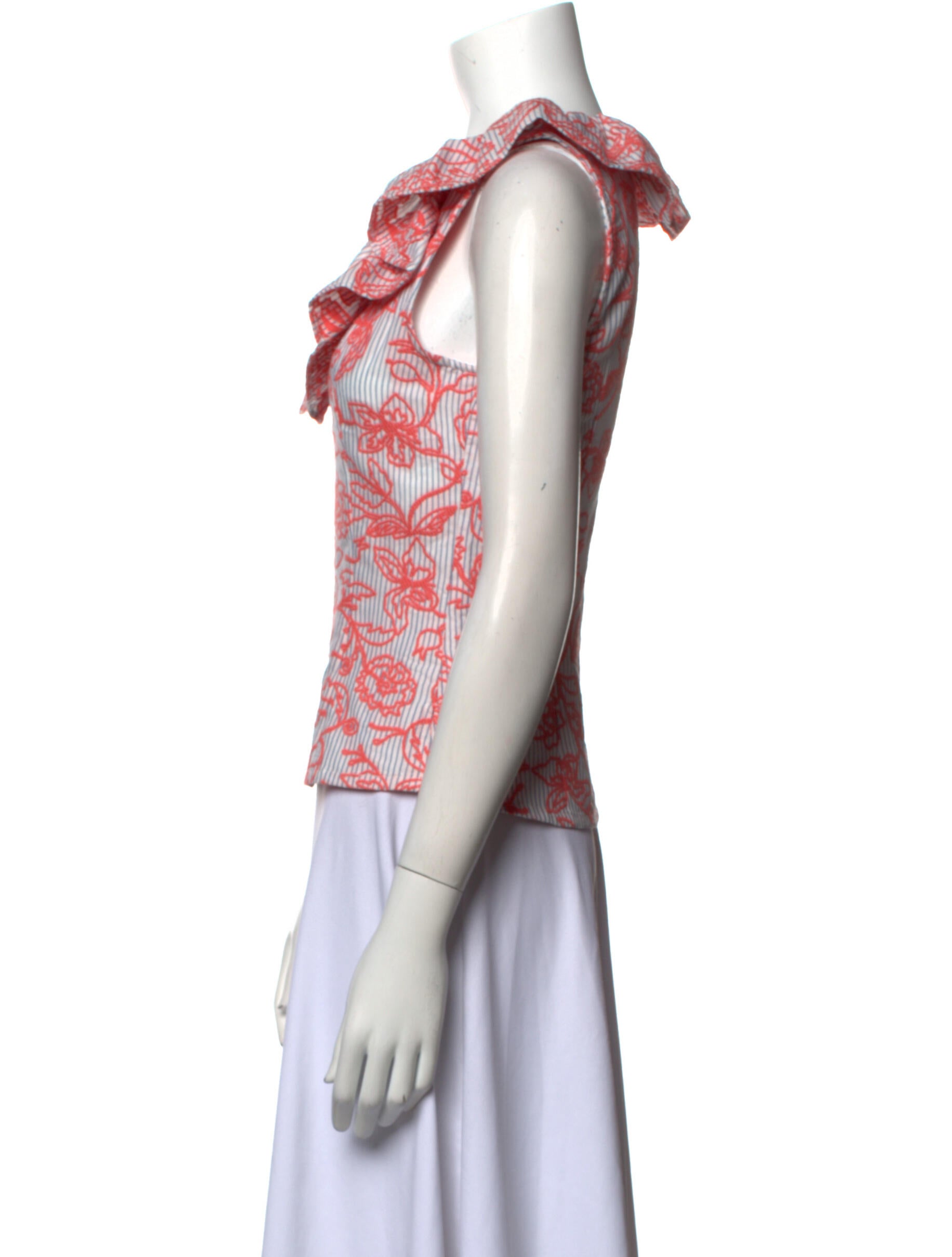 Vivienne Hu Printed V-Neck Top