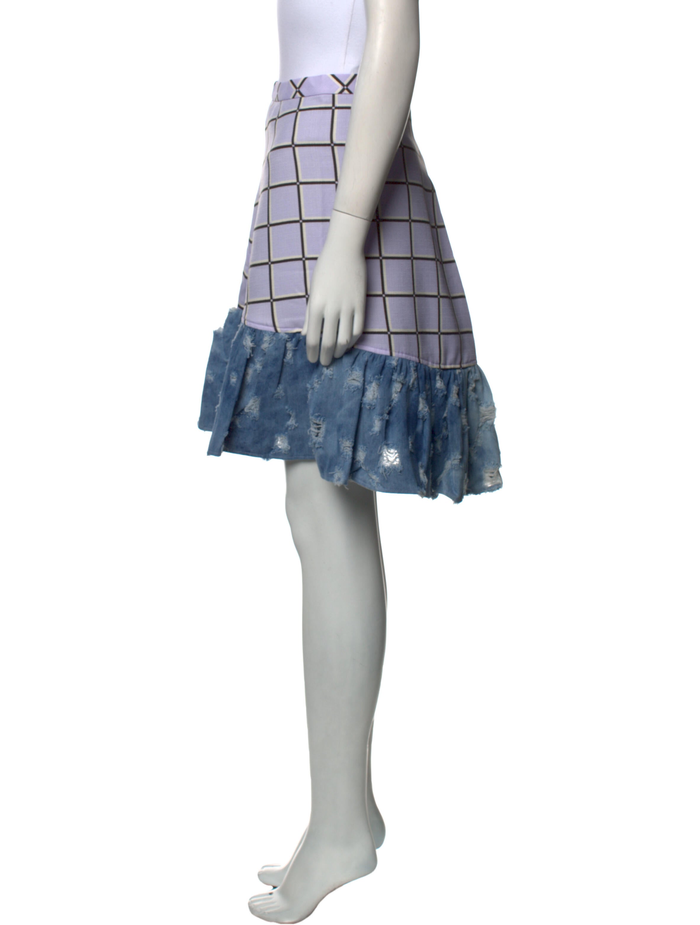 Vivienne Hu Plaid Print Knee-Length Skirt