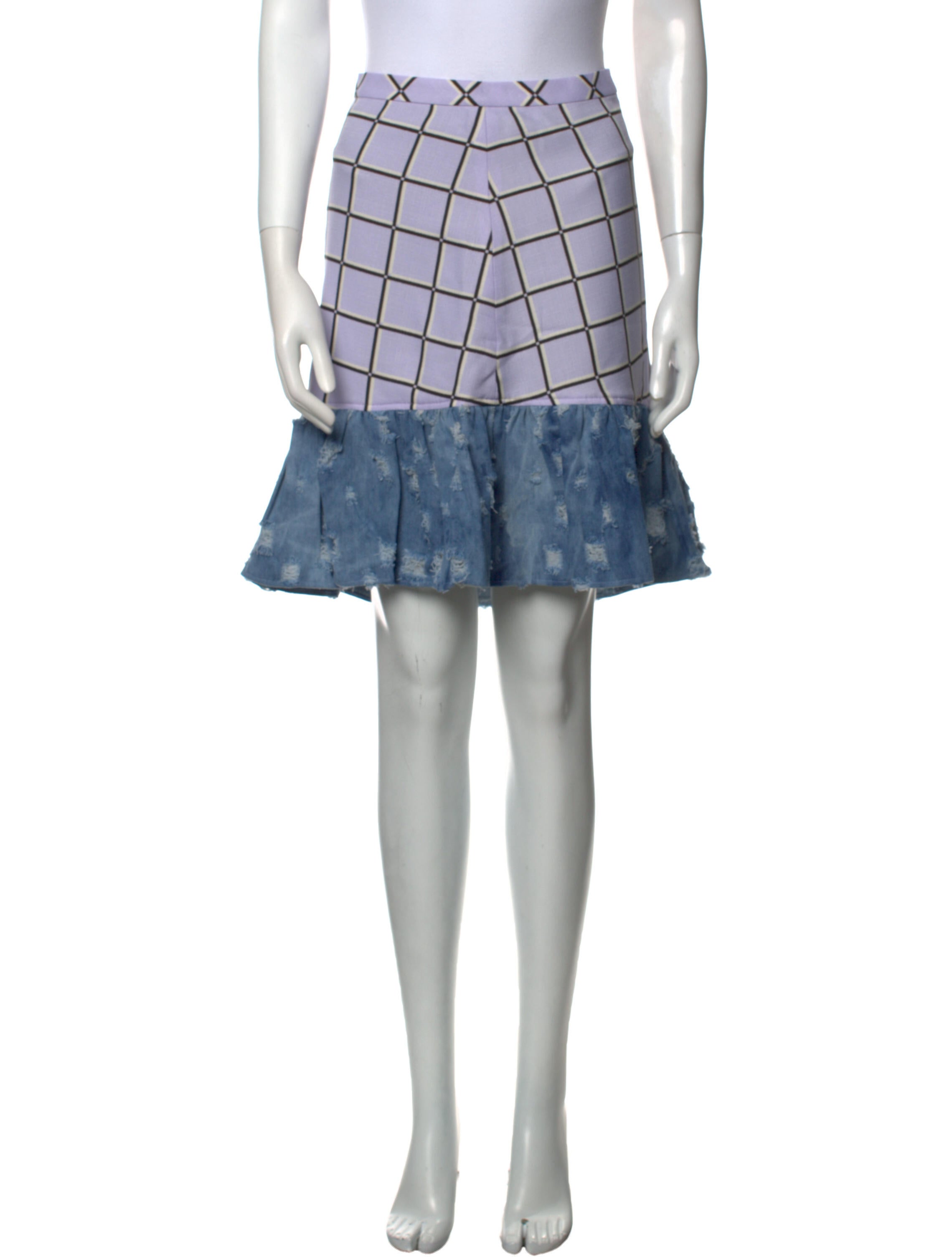 Vivienne Hu Plaid Print Knee-Length Skirt