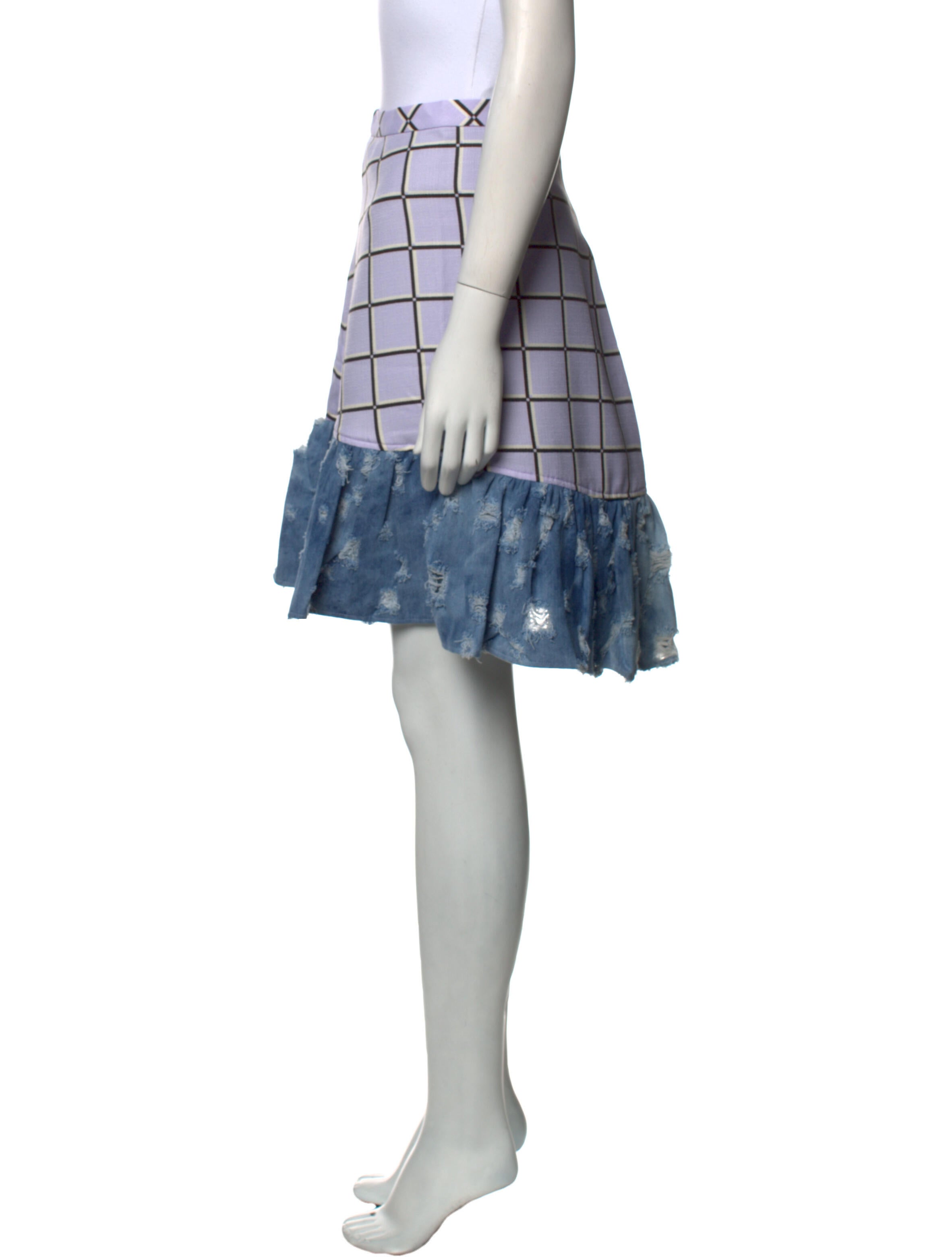 Vivienne Hu Plaid Print Knee-Length Skirt