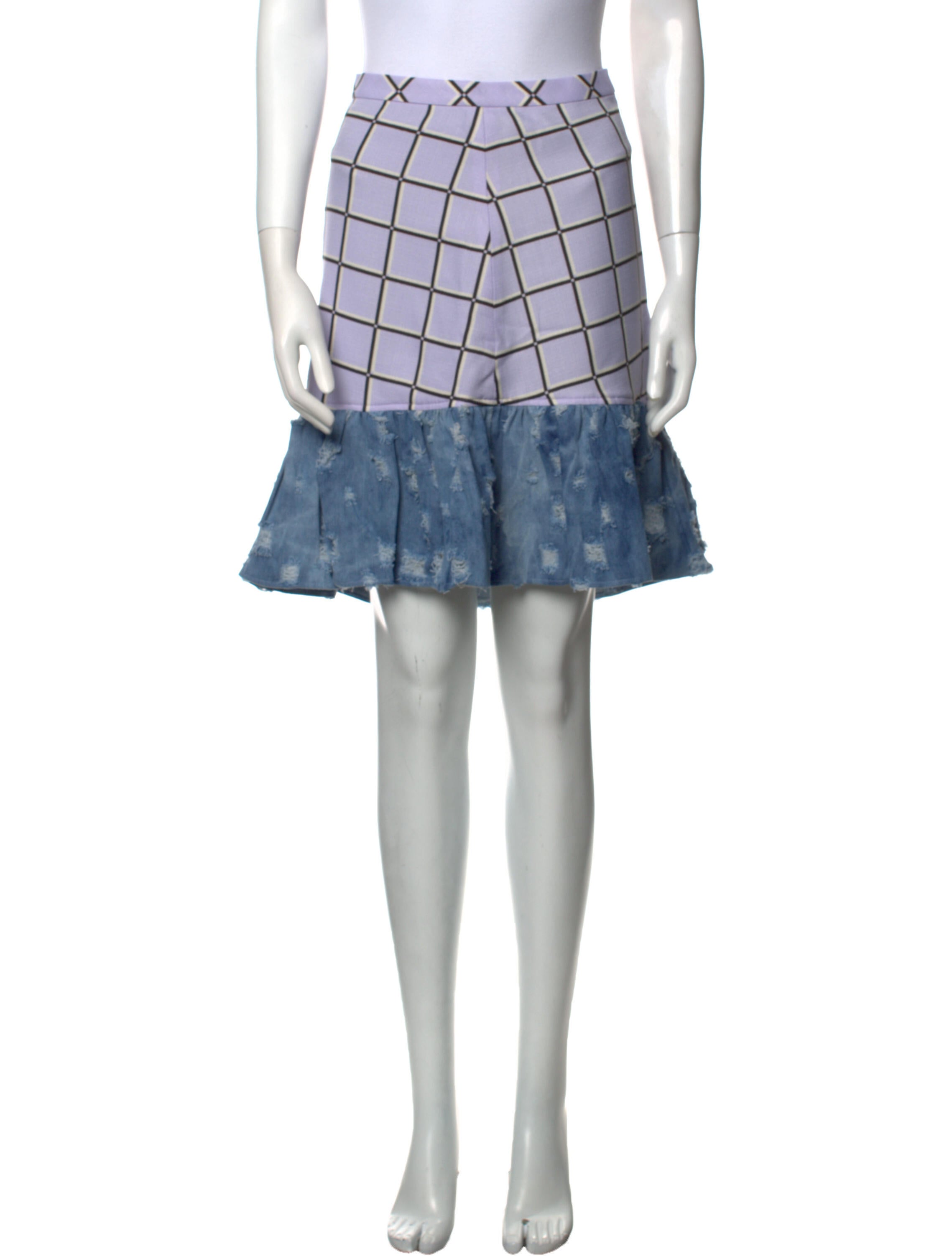 Vivienne Hu Plaid Print Knee-Length Skirt