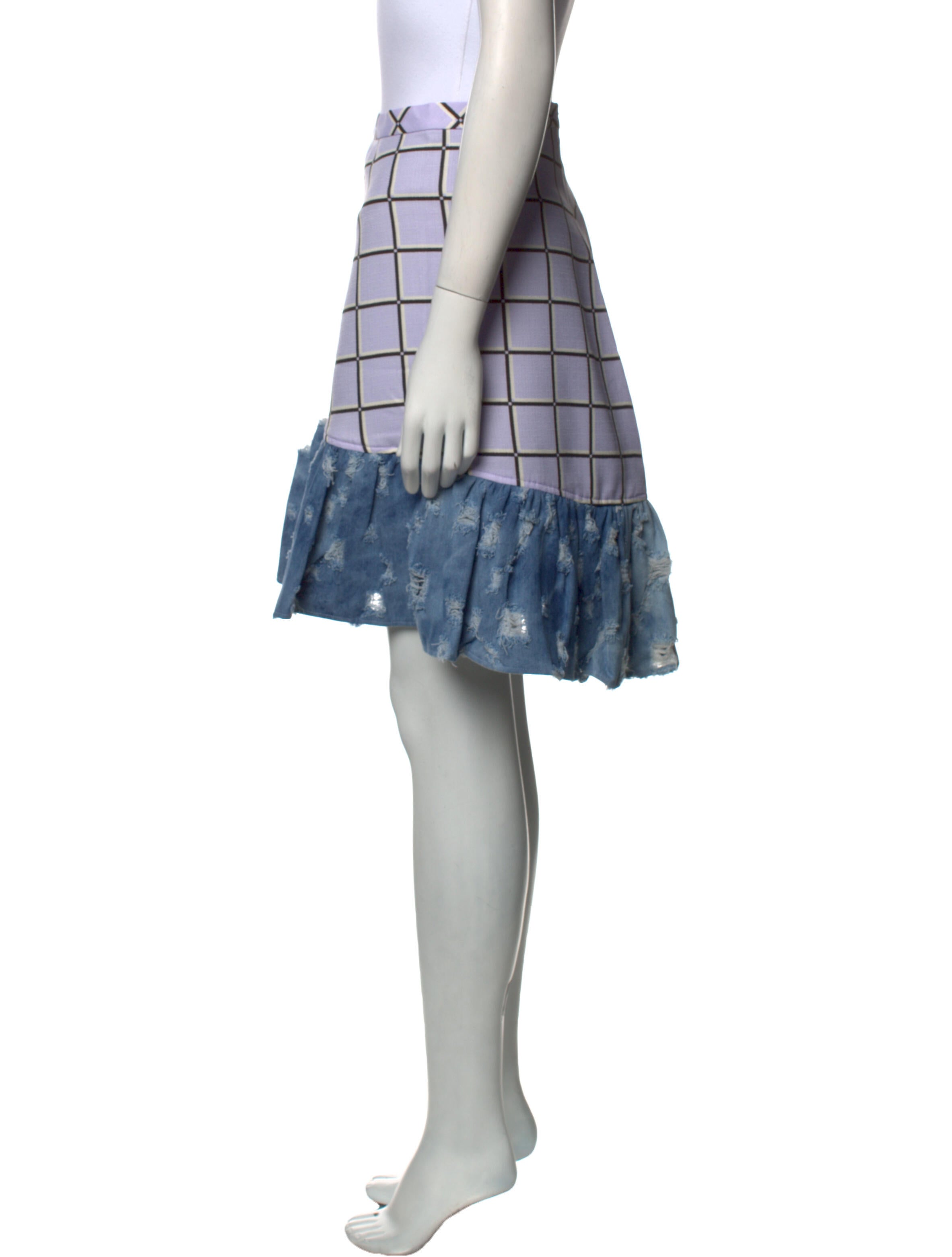 Vivienne Hu Plaid Print Knee-Length Skirt