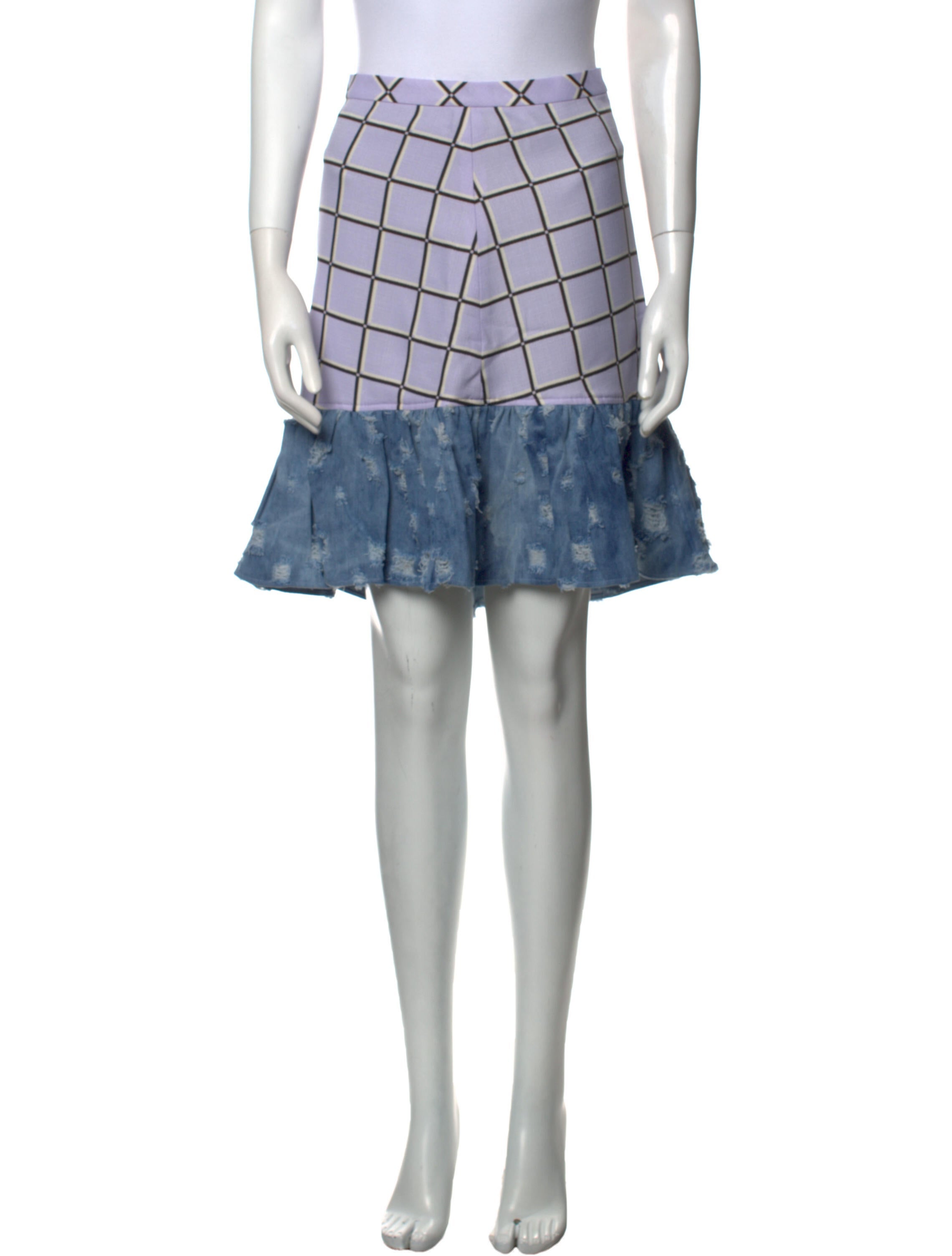 Vivienne Hu Plaid Print Knee-Length Skirt