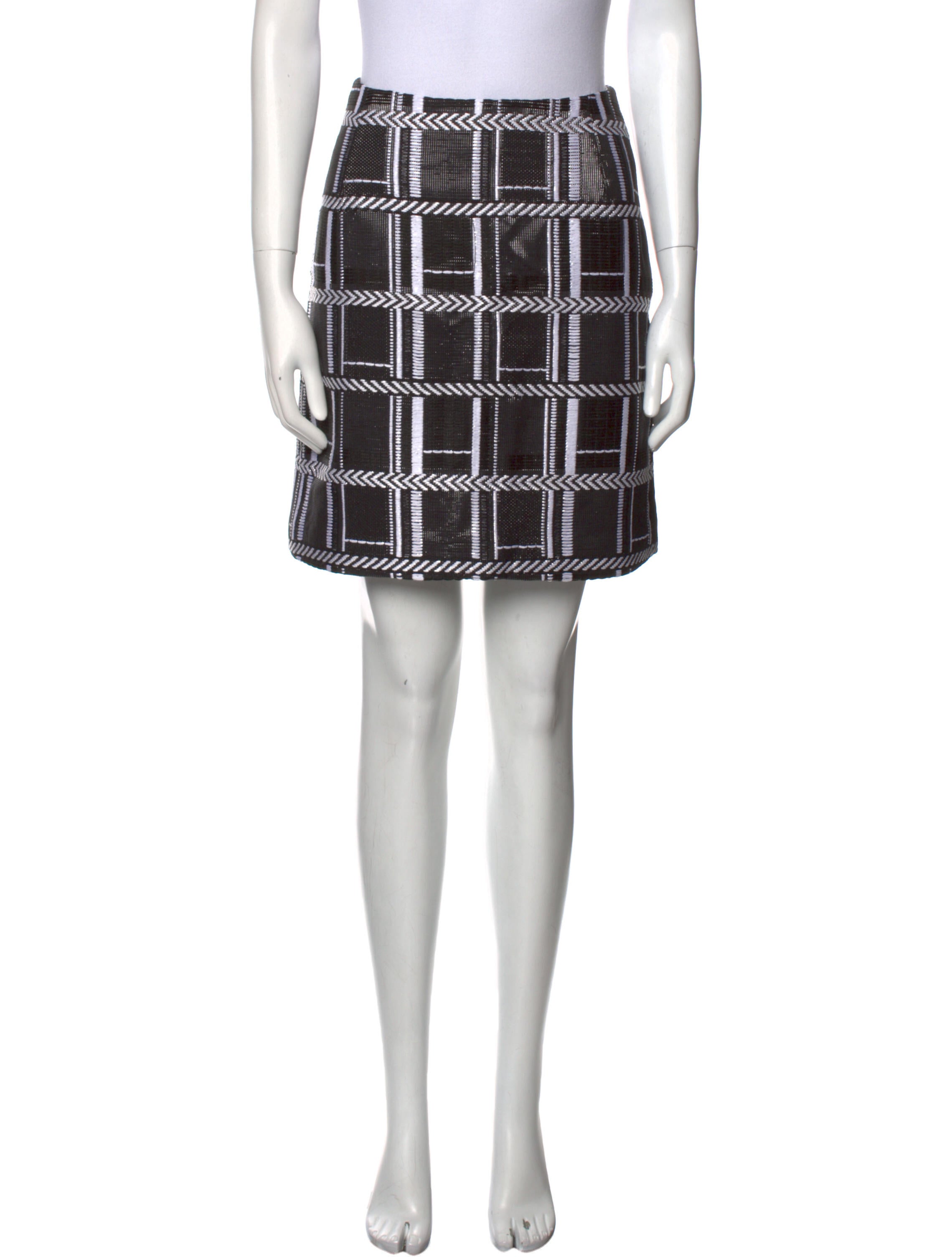 Vivienne Hu Plaid Print Knee-Length Skirt