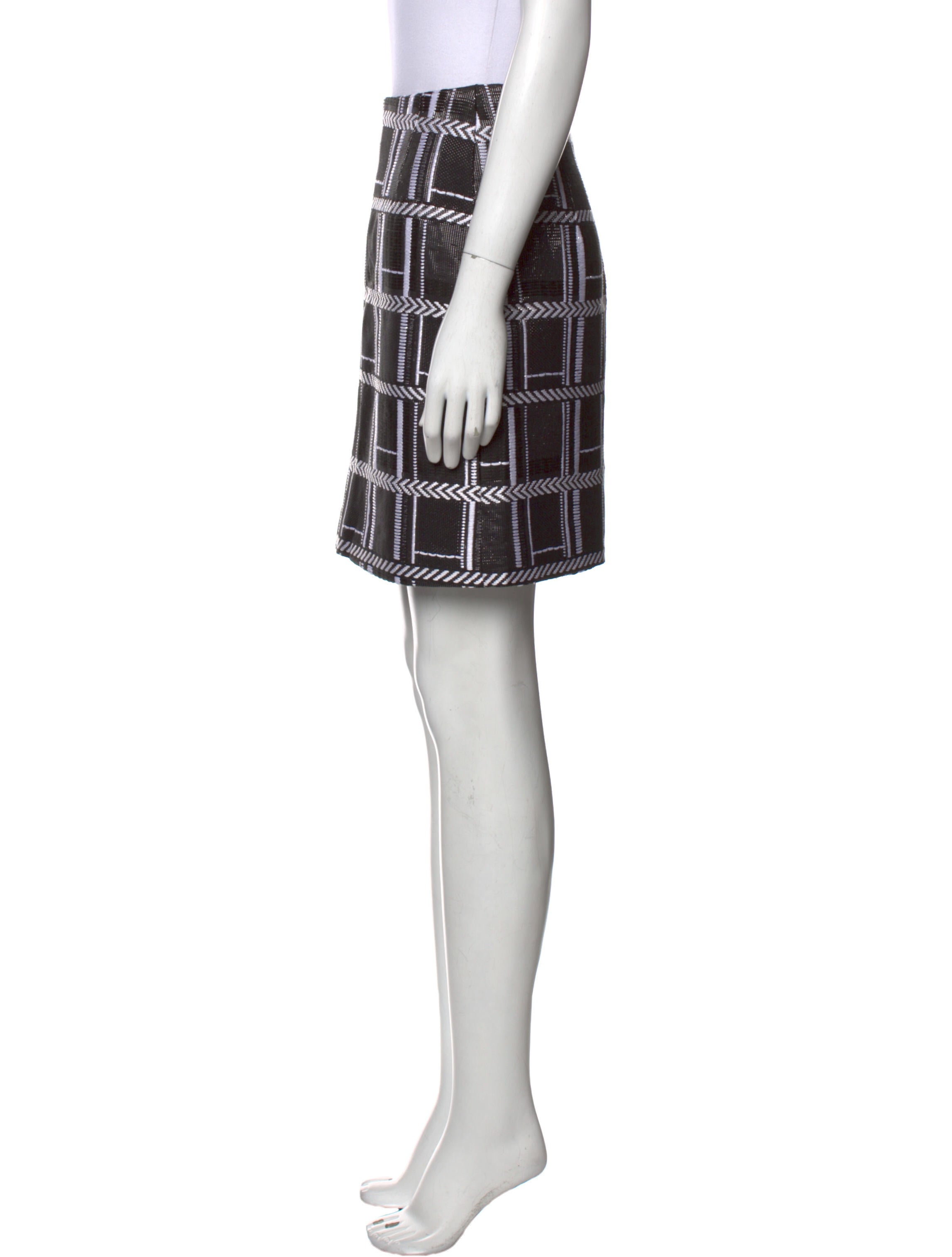Vivienne Hu Plaid Print Knee-Length Skirt