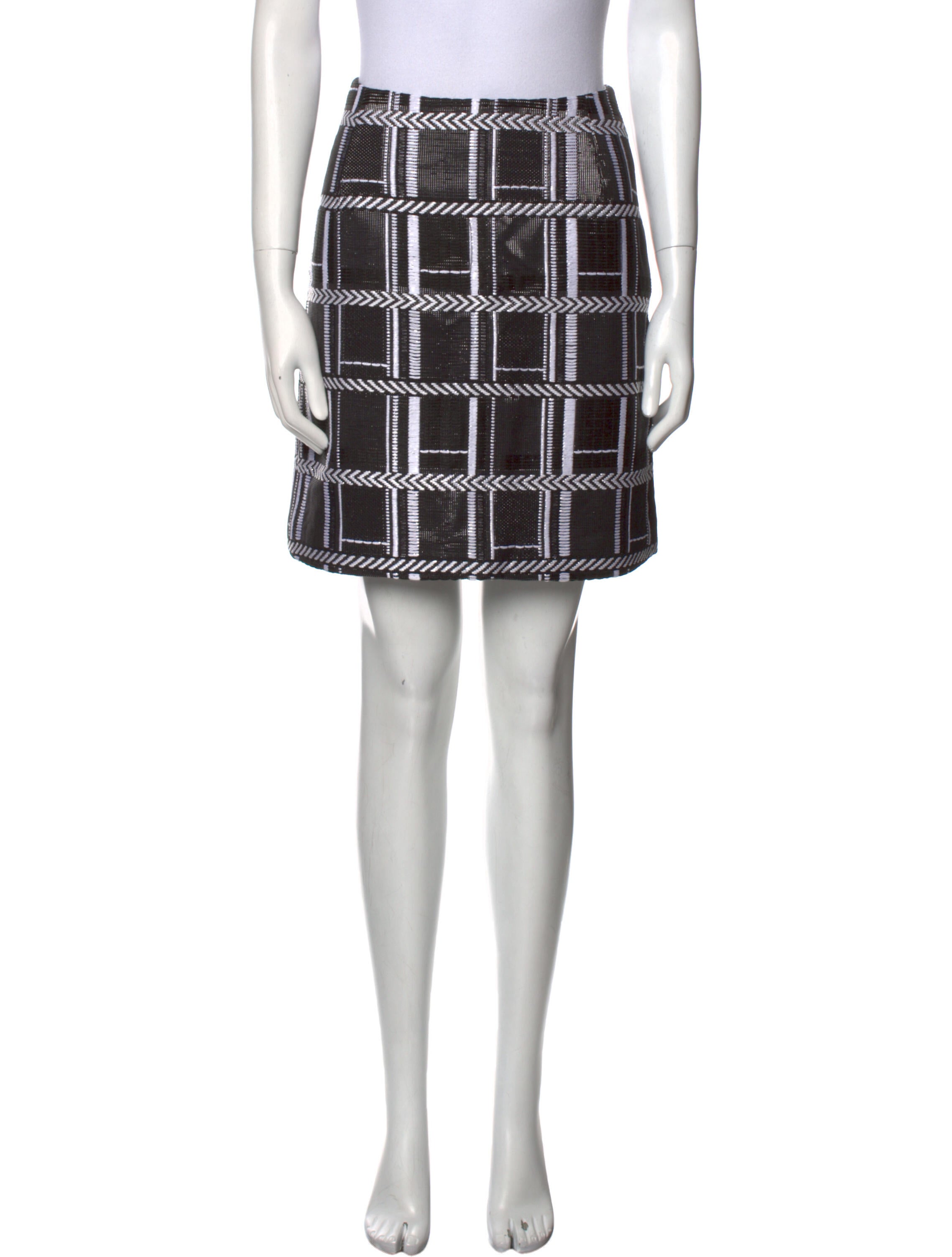 Vivienne Hu Plaid Print Knee-Length Skirt