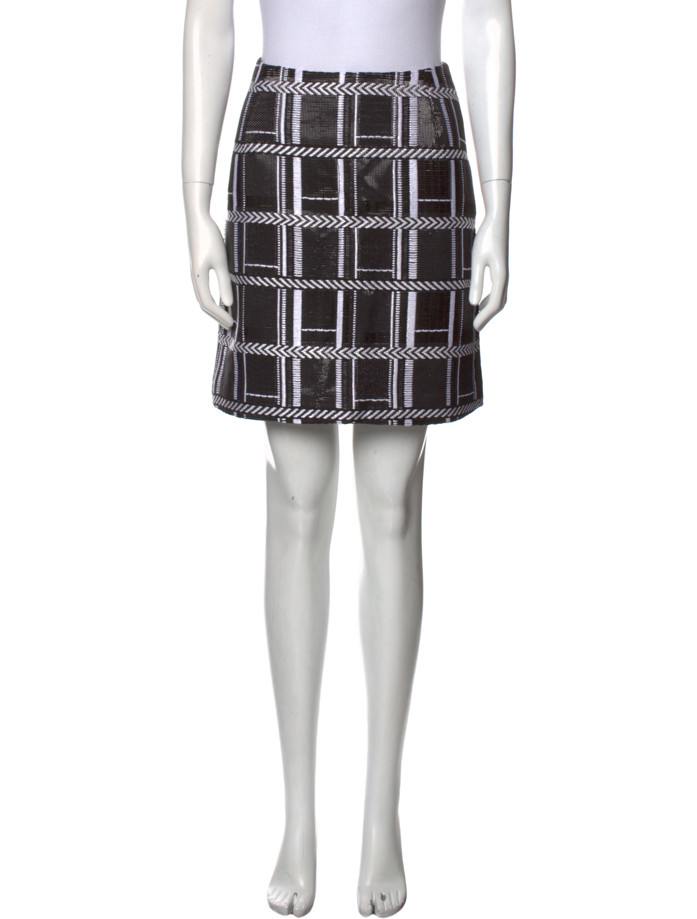Vivienne Hu Plaid Print Knee-Length Skirt