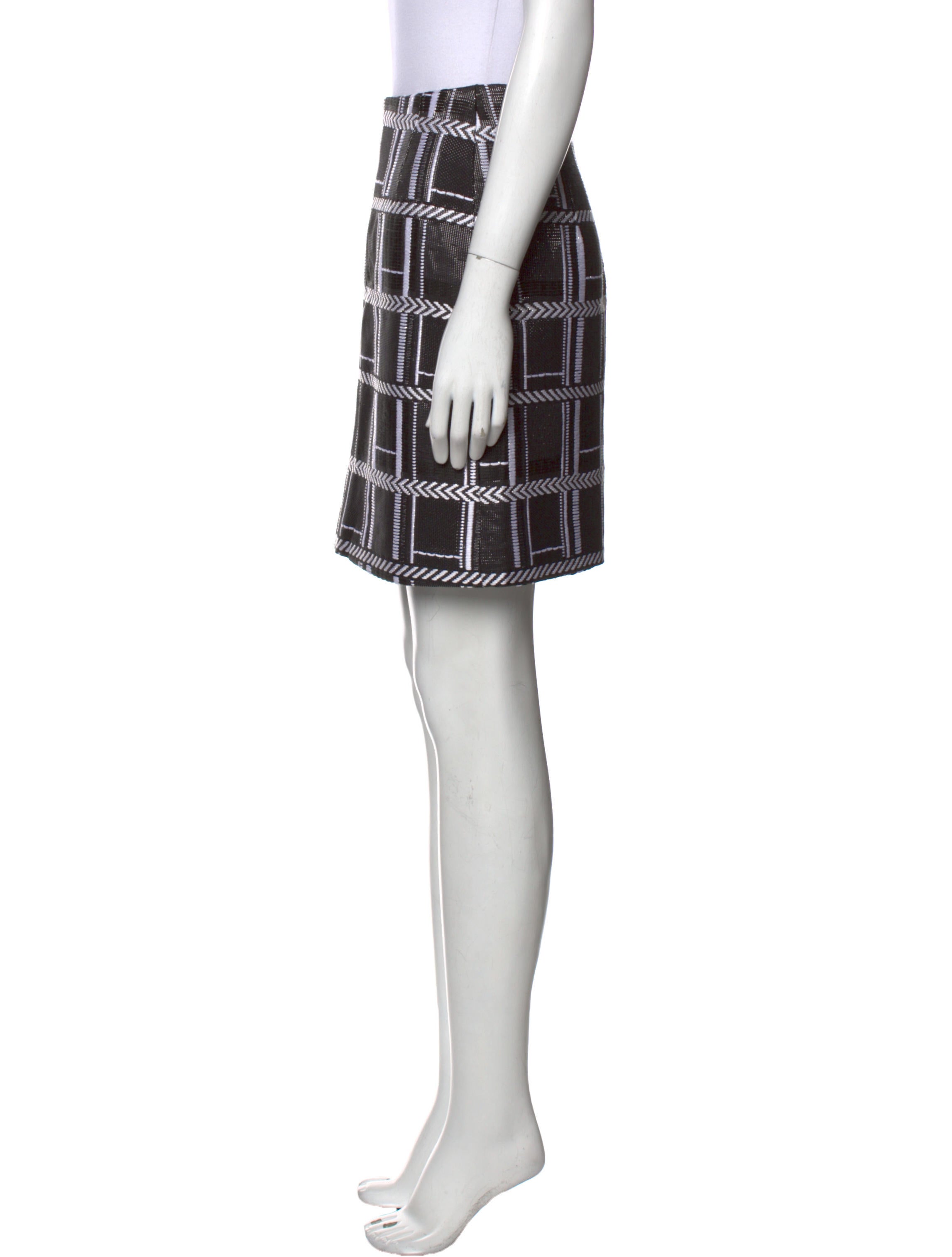 Vivienne Hu Plaid Print Knee-Length Skirt