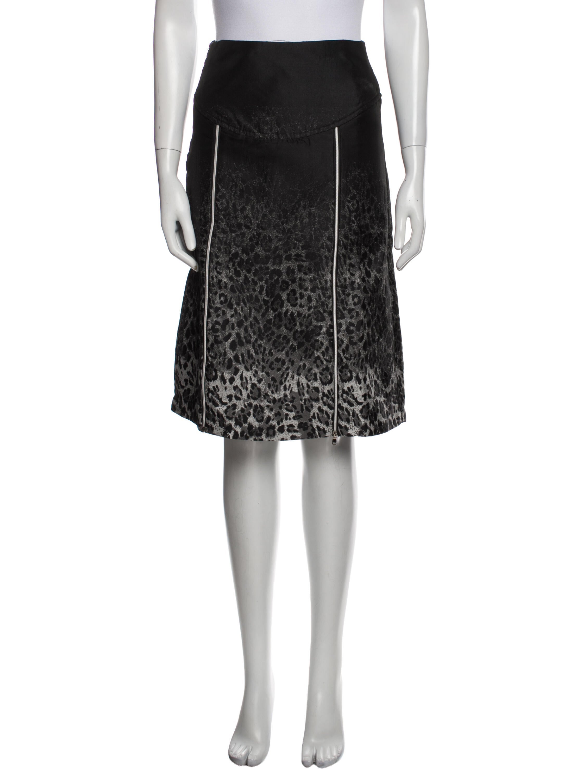 Vivienne Hu Animal Print Knee-Length Skirt