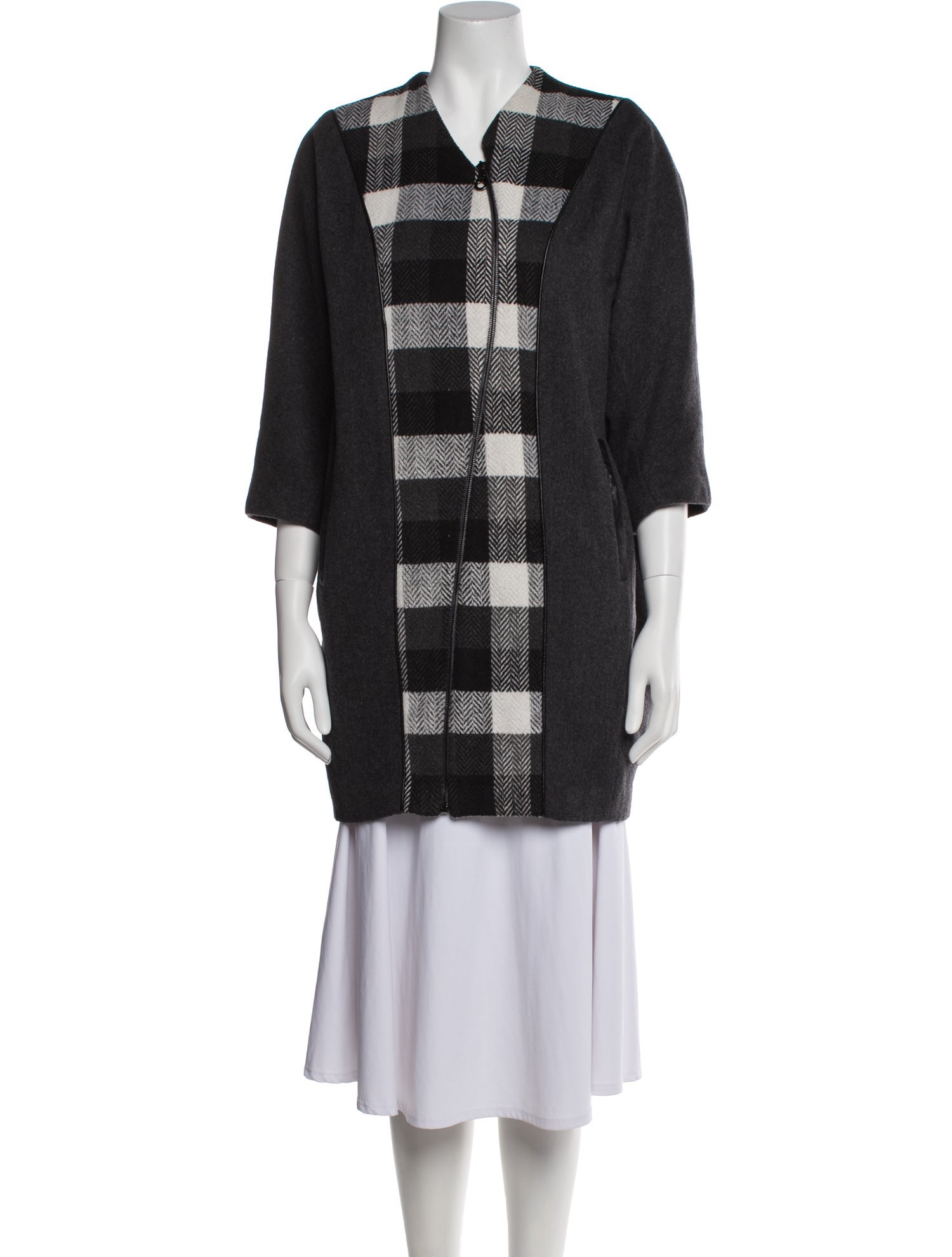 Vivienne Hu Plaid Print Coat