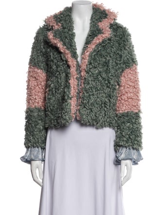 Vivienne Hu Printed Faux Fur Jacket