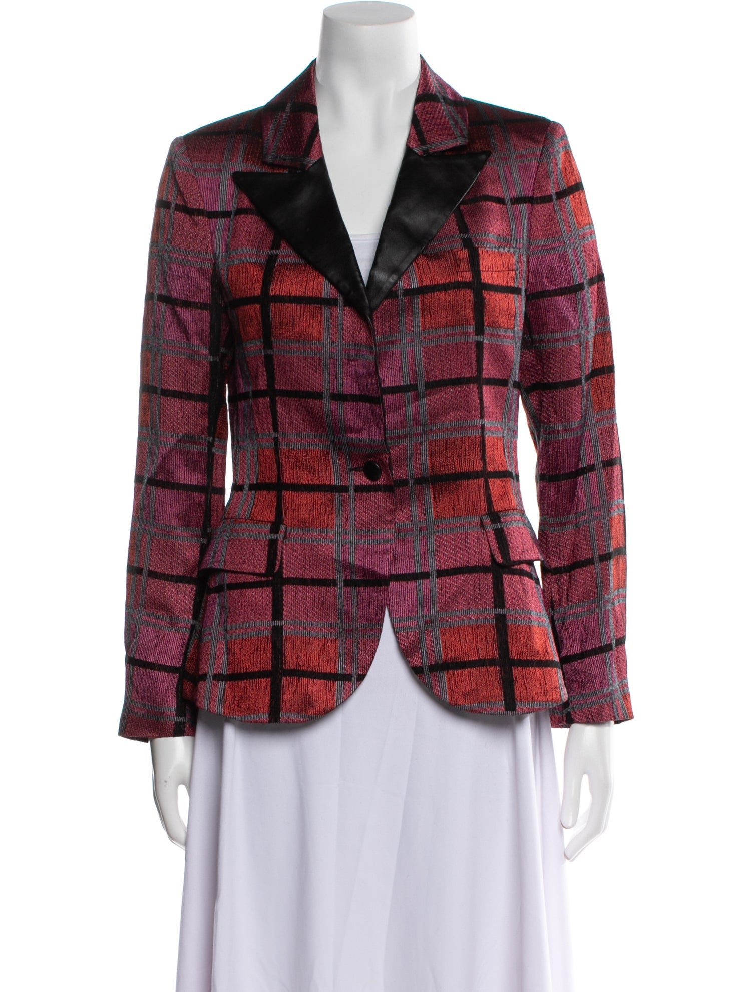 Vivienne Hu Plaid Print Blazer