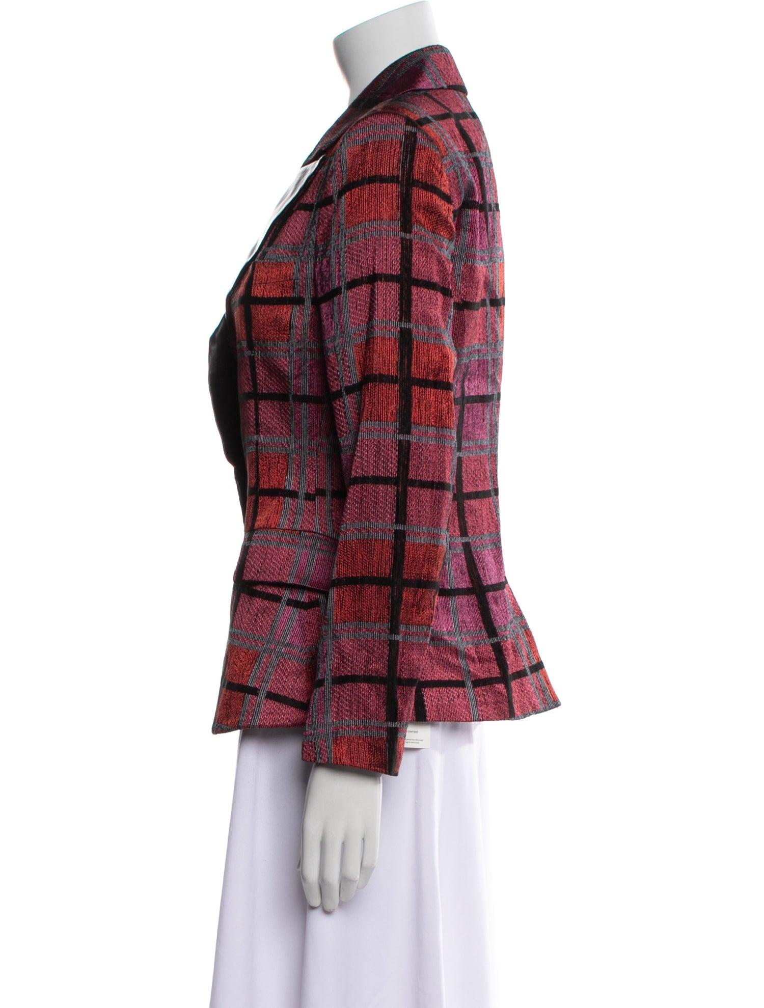 Vivienne Hu Plaid Print Blazer