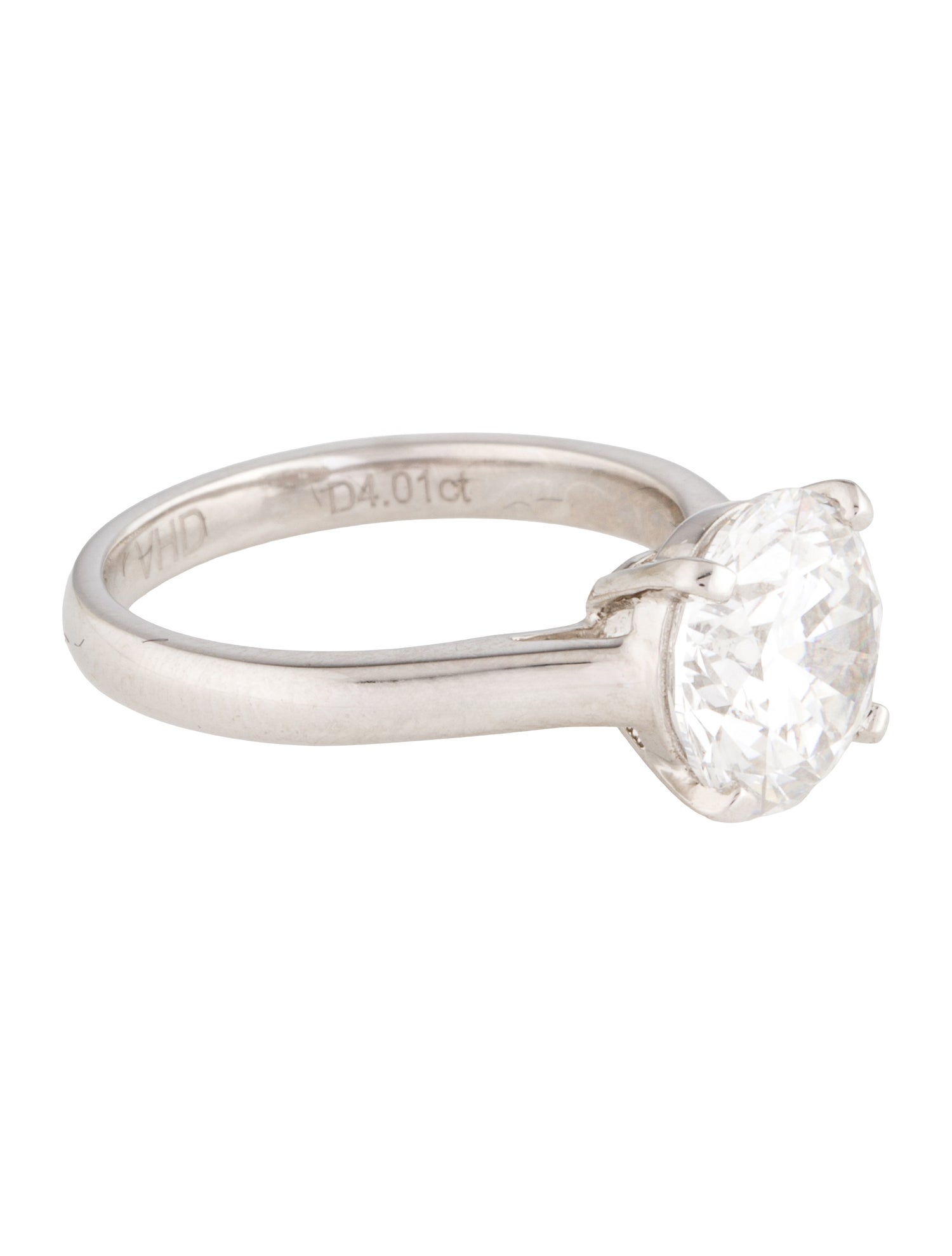 Vivienne Hu Platinum 4.01ct Lab-Grown Diamond Solitaire Engagement Ring