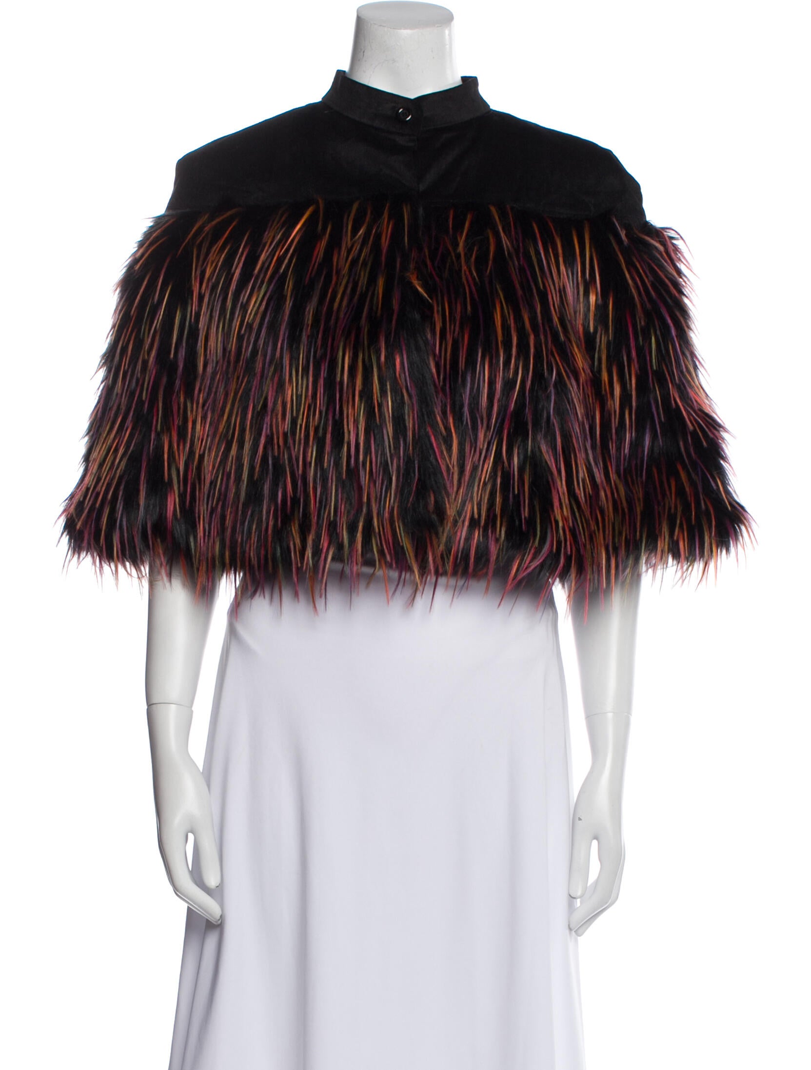 Vivienne Hu Faux Fur Patterned Bolero