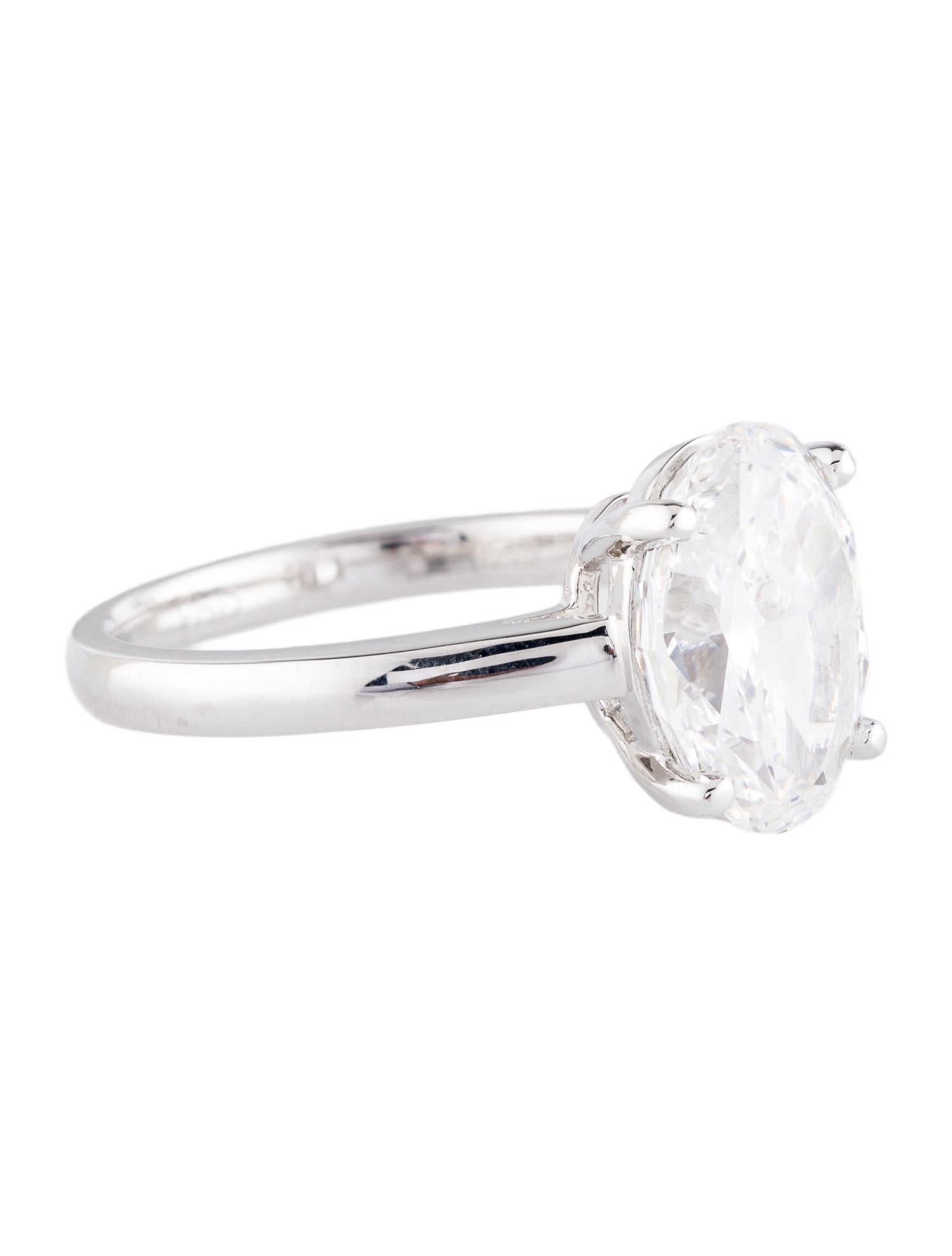Vivienne Hu Platinum 4.92ctw Lab-Grown Diamond Engagement Ring
