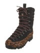 Vibram Ponyhair Animal Print Lace-Up Boots