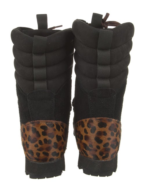 Vibram Ponyhair Animal Print Lace-Up Boots