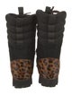 Vibram Ponyhair Animal Print Lace-Up Boots