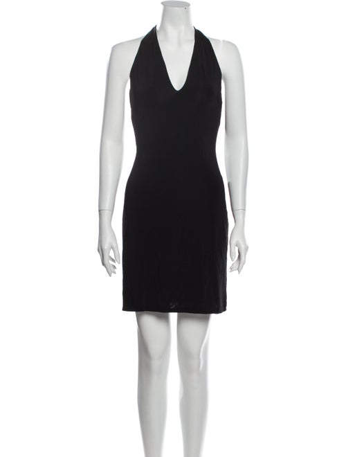 Versace Jeans Halterneck Mini Dress Black