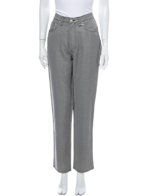 Versace Jeans Mid-Rise Straight Leg Jeans Grey
