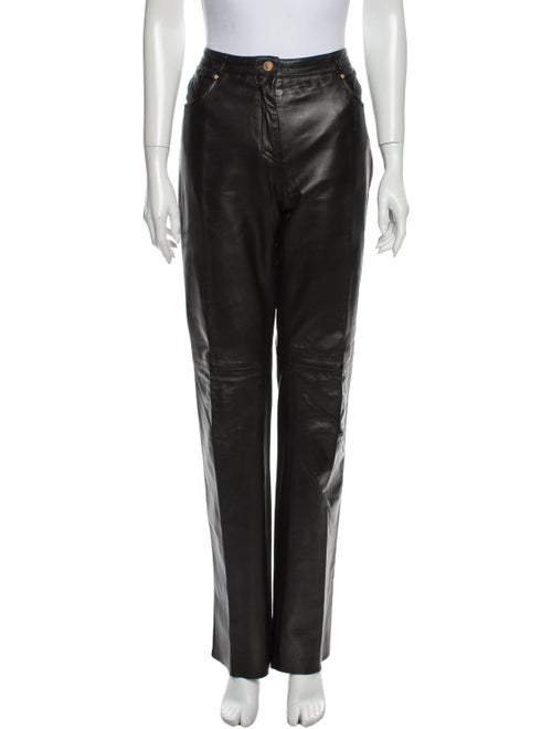 Versace Jeans Mid-Rise Straight Leg Jeans Black