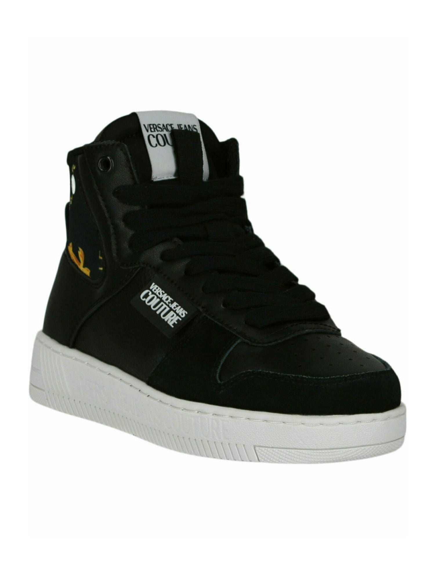 Versace Jeans Barocco Print Calf Leather Sneakers w/ Tags