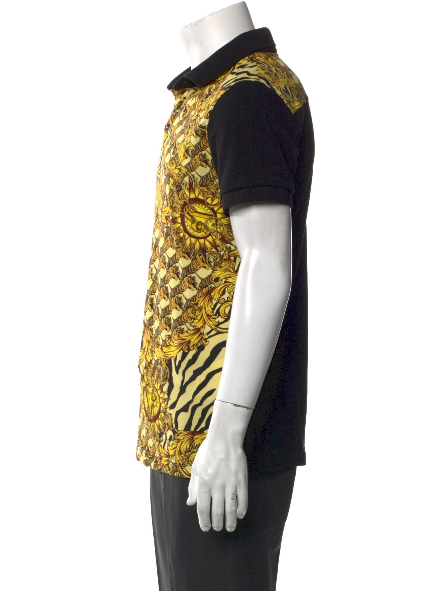 Versace Jeans Printed Collar Polo Shirt